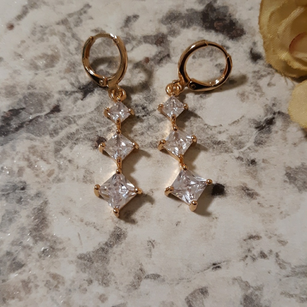 Yellow gold filled earrings